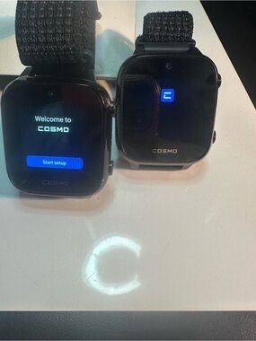 COSMO Black Smartwatch with Black Nylon Strap